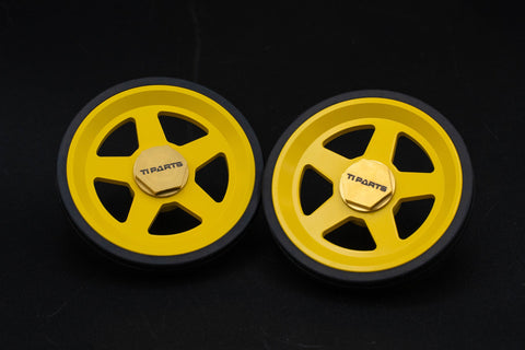 Ti parts Workshop Yellow Series 66mm Easy Wheels for Brompton Bicycle