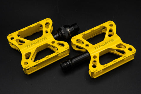 Ti parts Workshop Yellow Series Double X Pedals for Brompton Bicycle