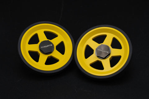 Ti parts Workshop Yellow Series 66mm Easy Wheels for Brompton Bicycle