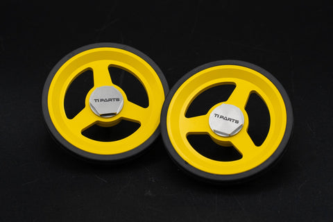 Ti parts Workshop Yellow Series 66mm Easy Wheels for Brompton Bicycle