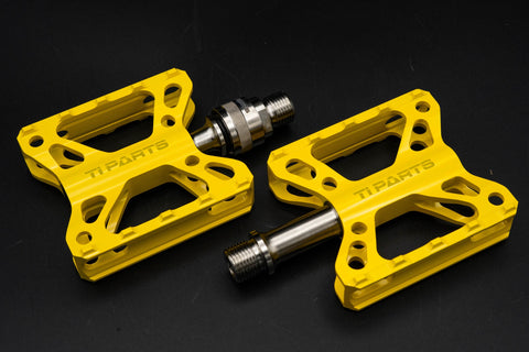 Ti parts Workshop Yellow Series Double X Pedals for Brompton Bicycle