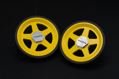 Ti parts Workshop Yellow Series 66mm Easy Wheels for Brompton Bicycle