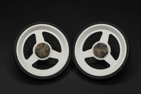 Ti parts Workshop White Series 66mm Easy Wheels for Brompton Bicycle