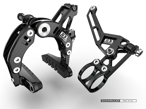 Ciamillo B1 Ultra Caliper Brake + Lever Set for Brompon Bicycle