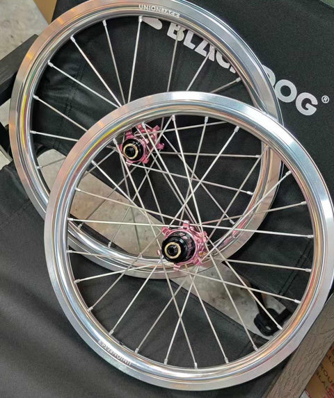 Union Jack 16" 349 Straight Pull Ceramic Wheelset for Brompton Bicycle