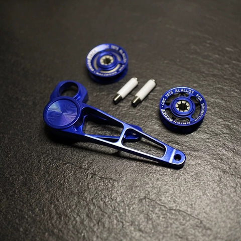 Union Jack CNC Tensioner + Ceramic Axle Pulley Set for Brompton Bicycle A/C/E Line