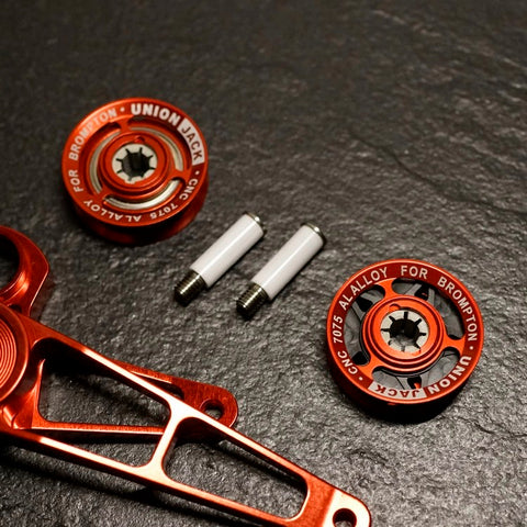 Union Jack CNC Tensioner + Ceramic Axle Pulley Set for Brompton Bicycle A/C/E Line