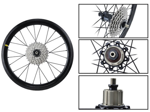 JKLAPIN Aluminum 20/24H 7 Speed wheelset for Brompton Bicycle