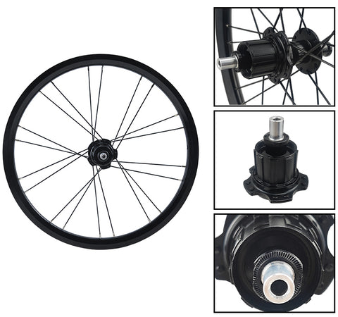 JKLAPIN Aluminum 16/20H 7 Speed wheelset for Brompton Bicycle