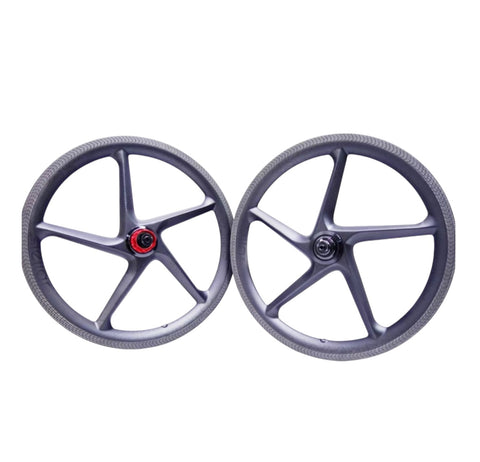 SUNCORD 16" 349 7 Speed Carbon 5 Spokes Wheelset for Brompton Bicycle