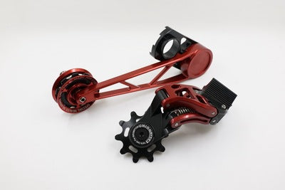 Union Jack 7 Speed Tensioner set for Brompton Bicycle A C E Line Tensioner Derailleur Set Red Black